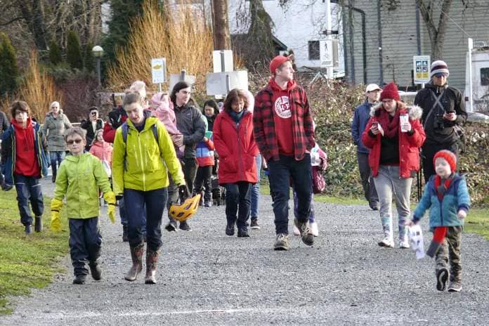 18 families took part in the fifth annual Christmas Bird Count for Kids (CBC4Kids) at Langley City’s Brydon Lagoon on Saturday, Dec. 31, organized by the Langley City-based Explore Science Club. (Dan Ferguson/Langley Advance Times)