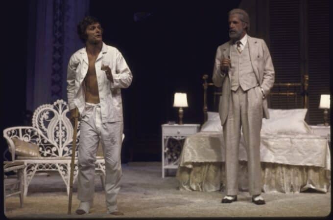 Cat On A Hot Tin Roof_Broadway_Production Photos_1974_Keir Dullea and Fred Gwynne_HR