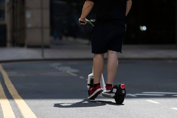 It is illegal to use private e-scooters on pavements, footpaths, cycle tracks and cycle lanes on roads (stock)