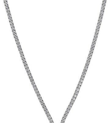 Tiffany Edge Y Necklace in Platinum and Yellow Gold with Fancy Intense Yellow and White Diamonds