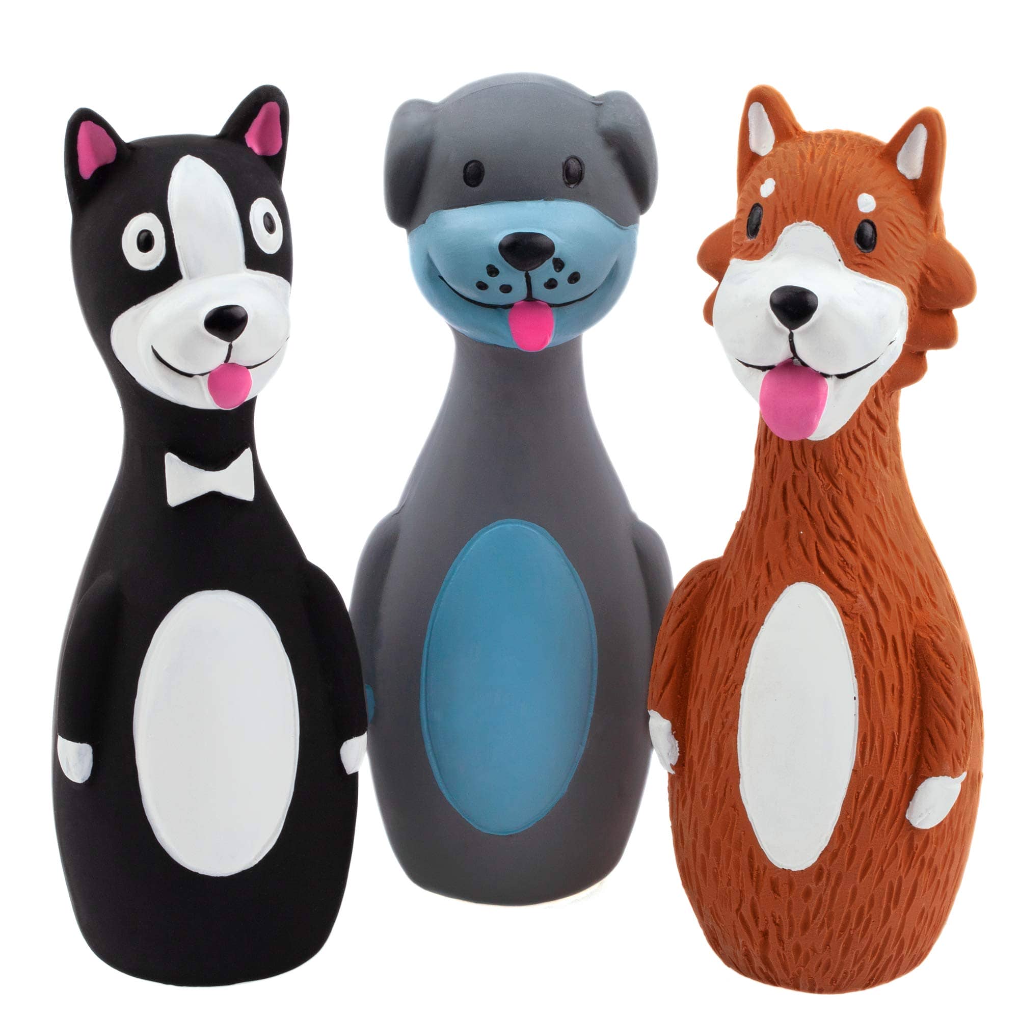 CHIWAVA 3 Pack Squeaky Latex Dog Toys