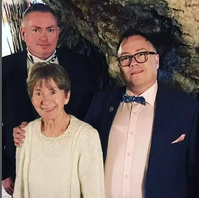 Dale, who played Simon Meredith in ITV's soap hit Emmerdale, was 'let down' and 'unable to cope' with his condition, Philip Meeks said. Pictured is Dale, left, with mother Pat and brother Philip