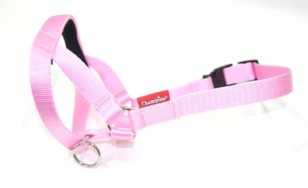 Headcollar Dog Halter/Training Head Collar Training Tool Dog, Head Harness to Stop Pulling on the Lead, Easy to Use, Padded Nose Band, Adjustable (3, Pink) 3 Pink