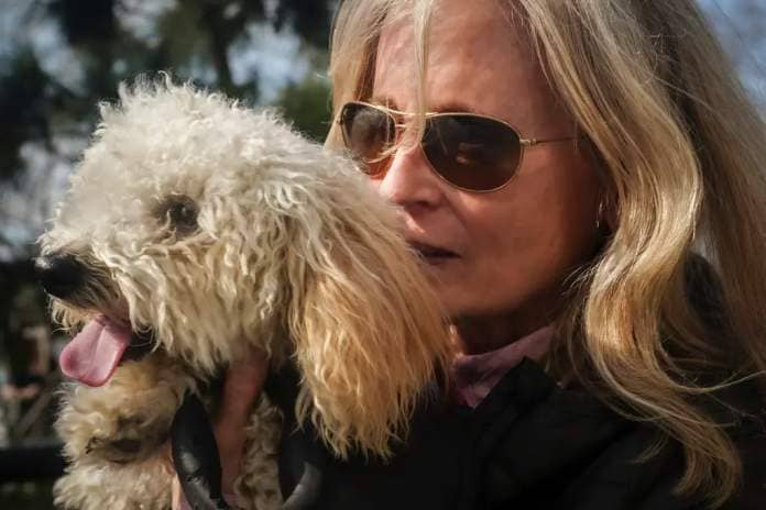 Colleen Briggs and her dog Bondi