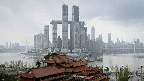 Raffles City under construction in south-west China’s Chongqing municipality