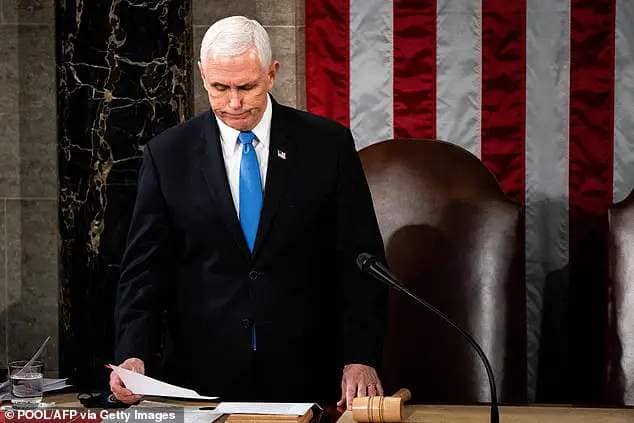 Mike Pence in the Capitol on January 6th - he had the purely ceremonial role of overseeing the count of the electoral college
