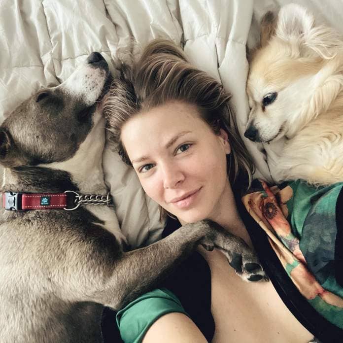 Ariana Madix with her dogs Mya and Charlotte