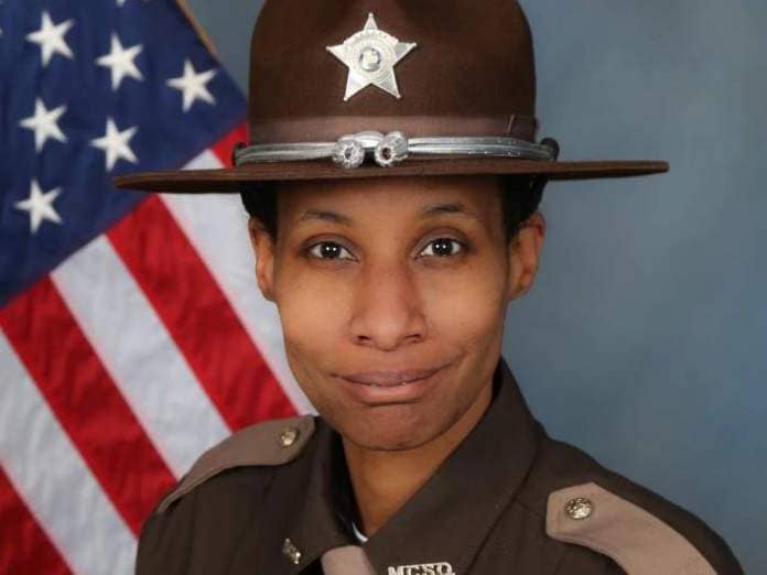 Indiana sheriff’s deputy Tamieka White was killed as she tried to protect her eight-year-old son when a dog they were watching attacked them at their home (Marion County Sheriff's Office)