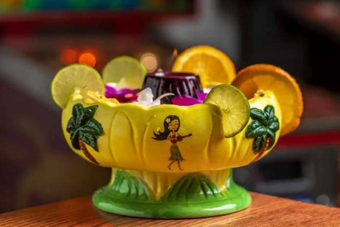 Scorpion bowl with wheels of citrus.