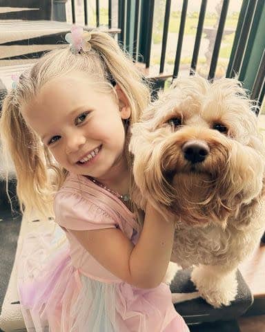 &lt;p&gt;Jessica Simpson/ Instagram&nbsp;&lt;/p&gt; Simpson&#39;s daughter Birdie with pet dog Dixie
