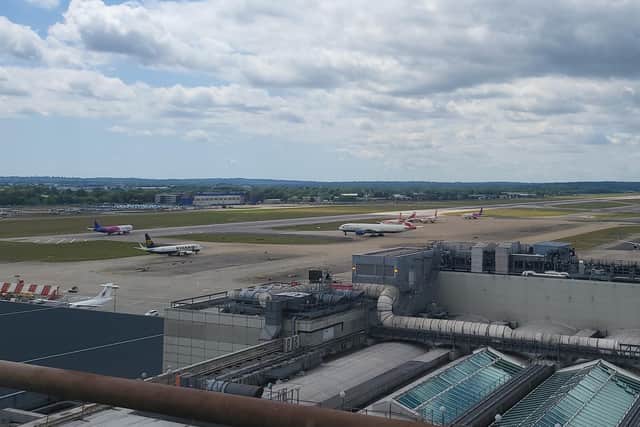 London Gatwick's runway and emergency runway from above. Picture: Mark Dunford/SussexWorld