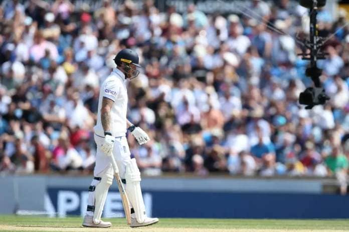 Ben Stokes of England walks out to bat during day four of the LV= Insurance Ashes 3rd Test Match between England and Australia at Headingley Stadiumon July 09, 2023 in Leeds, England. (Photo by Ashley Allen/Getty Images