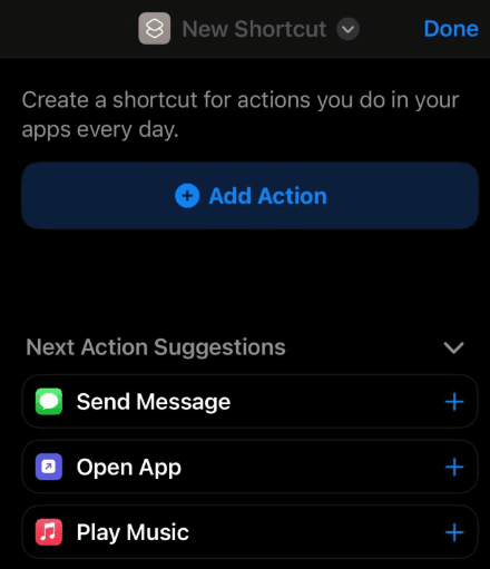 create a Shortcut button