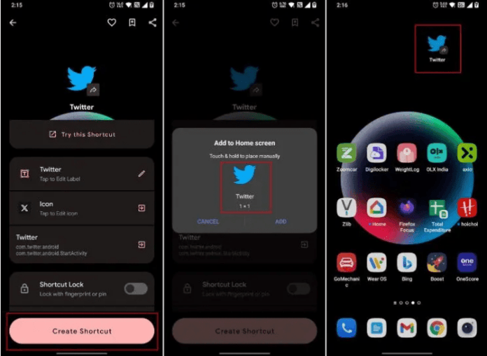 change X to Twitter app shortcut on icon