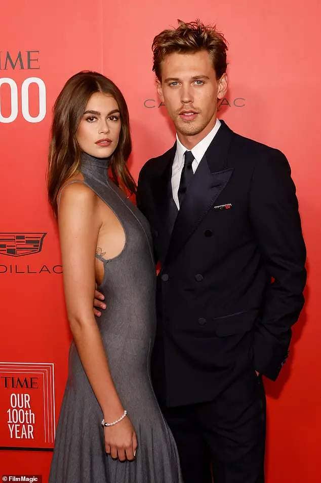 Red carpet: Austin and Kaia have together since December 2021, when they were first seen attending a yoga class together in LA