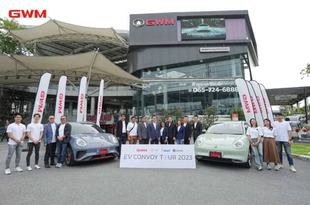 GWM EV Convoy Tour saw 11 Ora Good Cat EVs pass through 15 cities from Bangkok-Malaysia-Singapore
