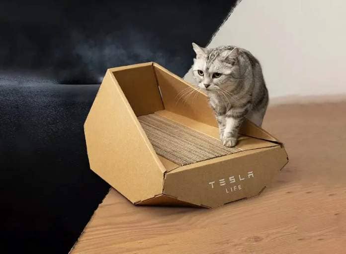 tesla cybertruck cat litter box
