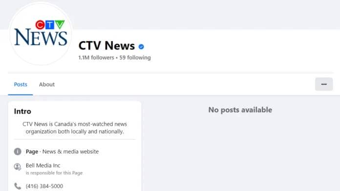 CTV News' Facebook blocked