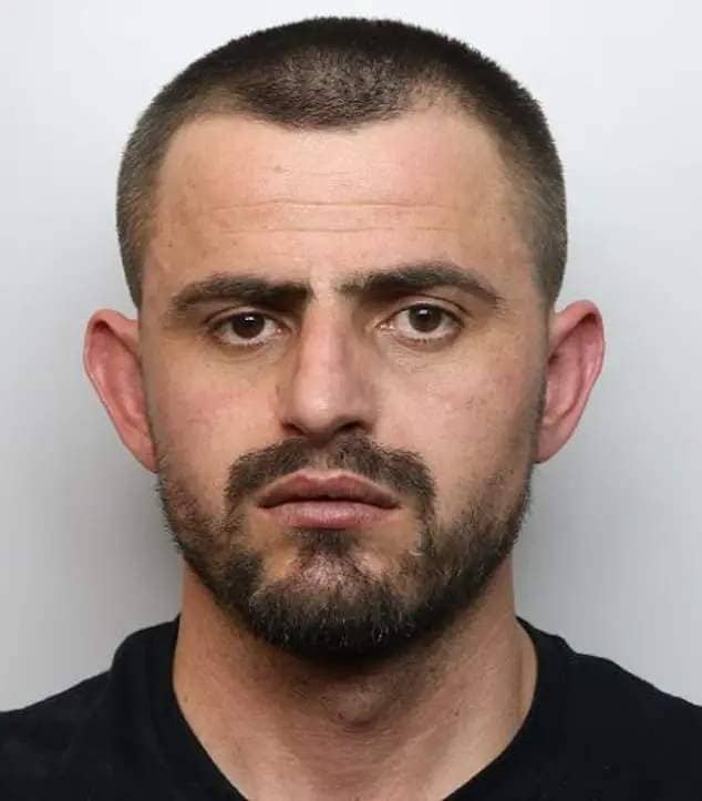 Besmir Negji (pictured), 31 from Kettering, Northamptonshire, was sentenced to two years and four months behind bars for possession of Class A drugs with intent to supply and driving without insurance