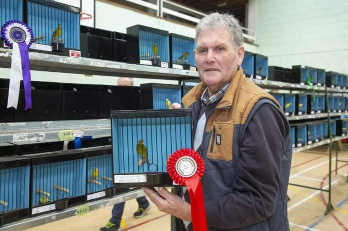 Jim Bolger at the Arklow & District Birdkeepers Society at the Arklow & District Birdkeepers Society's annual show in the Coral Leisure Centre, Arklow. Photo: Michael Kelly