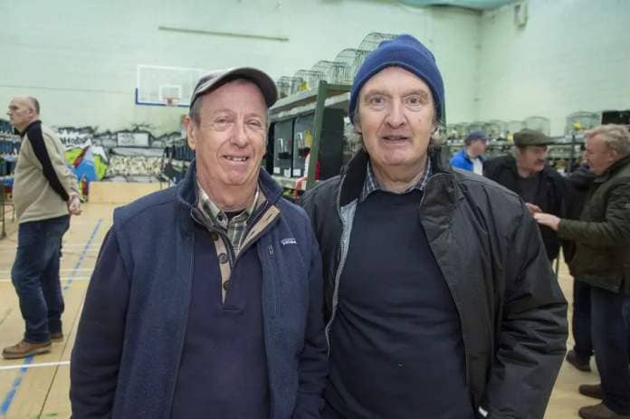 Ken Doyle and Anthony Thomas at the Arklow & District Birdkeepers Society Annual Show in the Leisure centre, Arklow