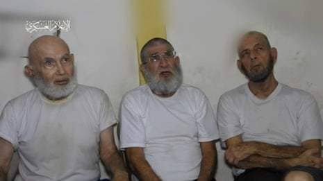 Hamas released a video of three elderly male Israeli hostages. One man speaking in the video identifies himself as 79-year-old Chaim Peri, who was abducted by Hamas from his kibbutz Nir Oz home on 7 October. The other two hostages are fellow Nir Oz residents Amiram Cooper, 84, and Yoram Metzger, 80.