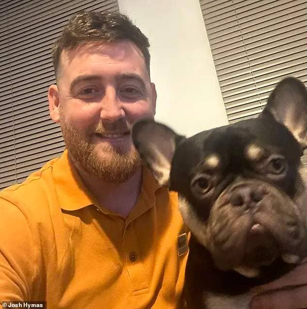 The owner of the small dog, father-of-one Josh Hymas from from Mansfield, near Nottingham , claimed the animal broke out of its owners' house before his puppy, Ralph, was attacked