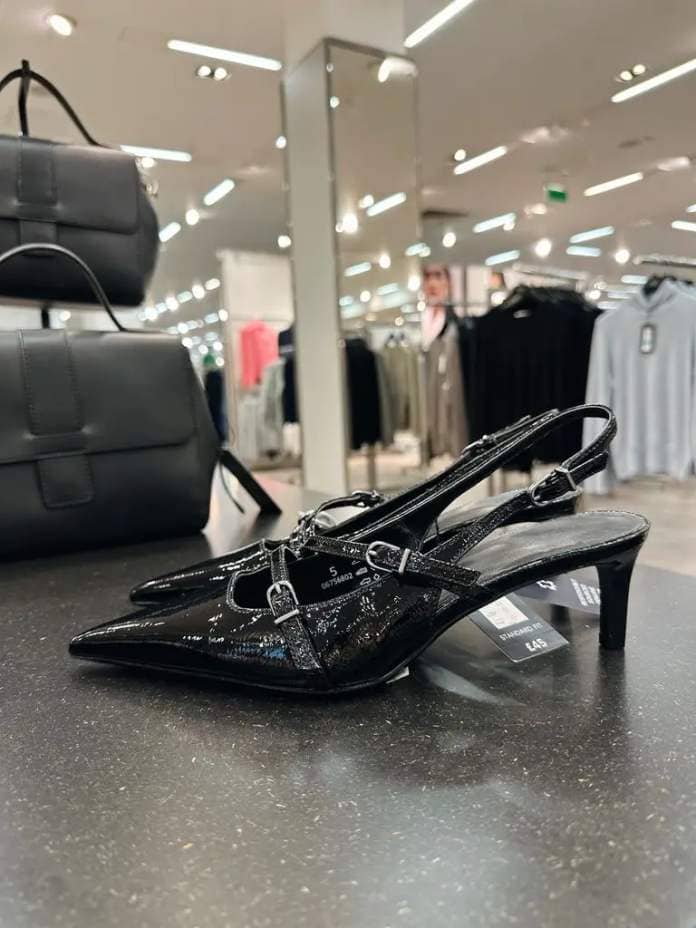 The designer-look shoes were on display in M&S