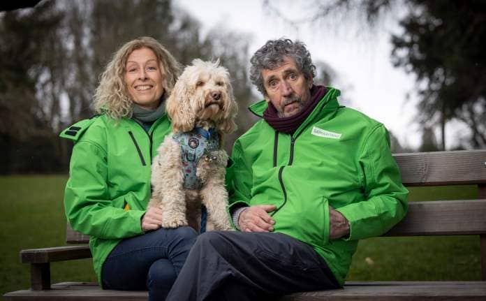 Charlie Bird with his wife Claire & dog Tiger