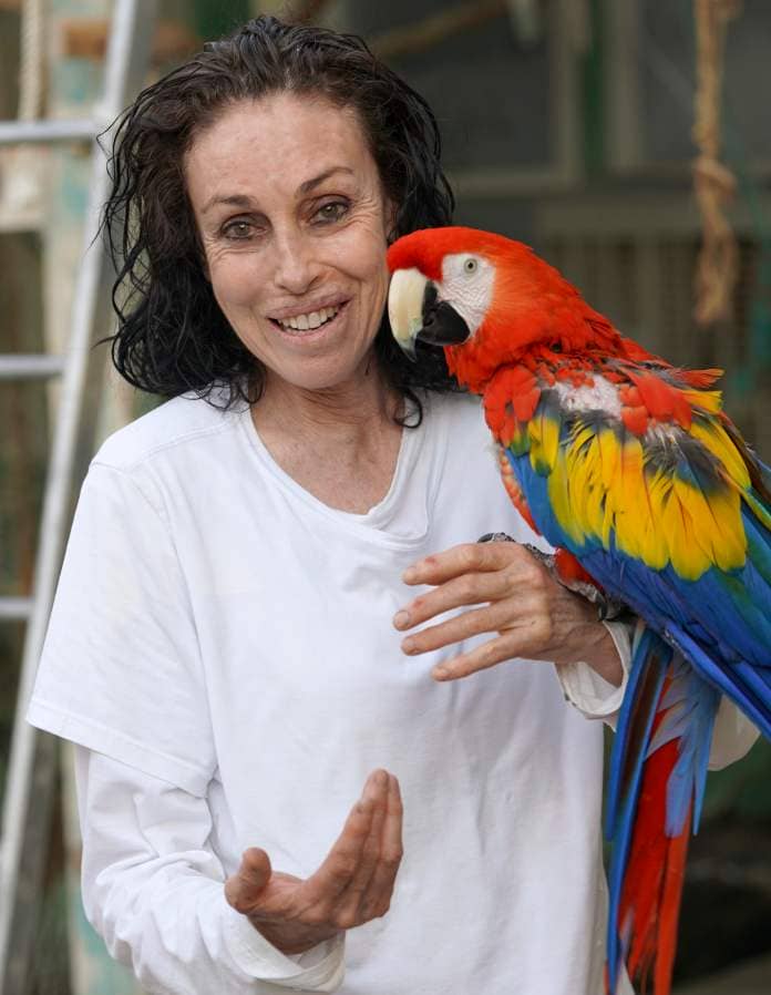 She now calls herself a 'retired Hollywood Madam turned active Macaw patroness'