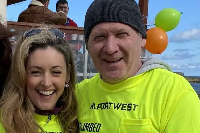 Noel McArdle and Natalie Kelly on the 'Walk for Charlie' event in April 2022.