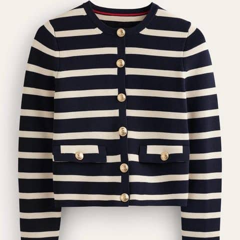 Boden Striped Knitted Jacket