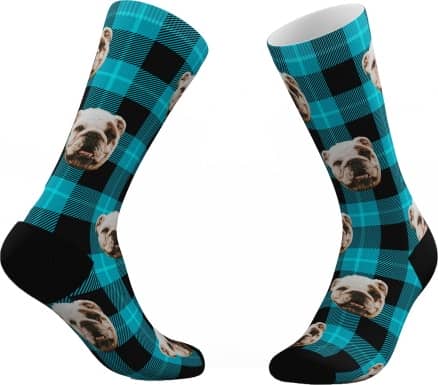 Tribe Socks Personalized Plaid Pet Face Socks