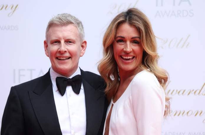 Patrick Kielty and Cat Deeley arrive on the red carpet ahead of the 20th Irish Film and Television Academy (IFTA) Awards ceremony at the Dublin Royal Convention Centre. Picture date: Sunday May 7, 2023. (Photo by Damien Eagers/PA Images via Getty Images)