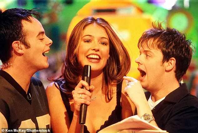 The now 47-year-old presenter, actress and model was part of a much-loved trio with Ant and Dec on SM:TV Live on ITV (pictured on the show in 2000)
