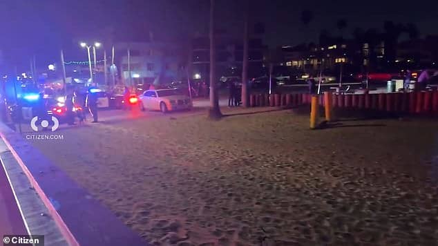 A large police presence was seen at the beach on Saturday night and Sunday morning
