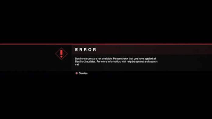 Destiny 2 cat error fix