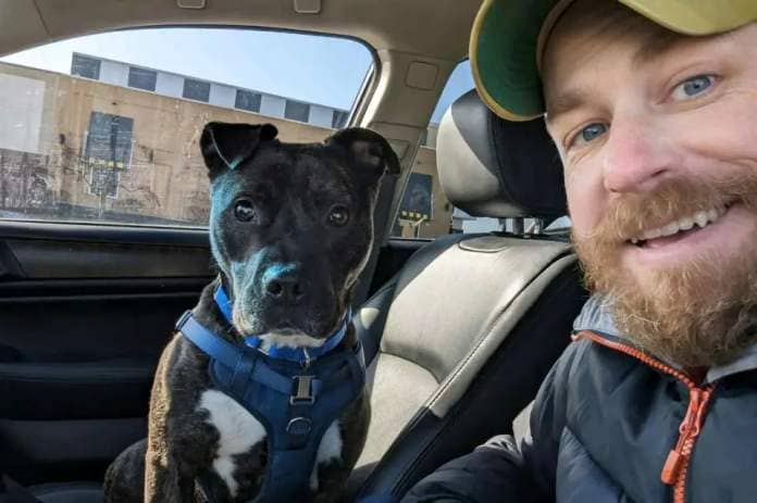 <p>Ruff Start Rescue</p> Brutus and his owner Tony