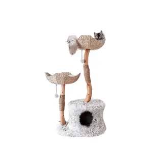 Two tiered cat tree