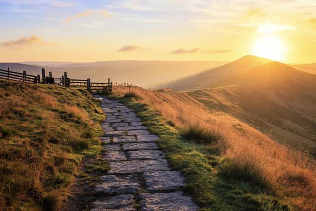 Mam Tor was ranked as the second best place for watching sunsets and sunrises across the country - only beaten to the top spot by Snowdon.