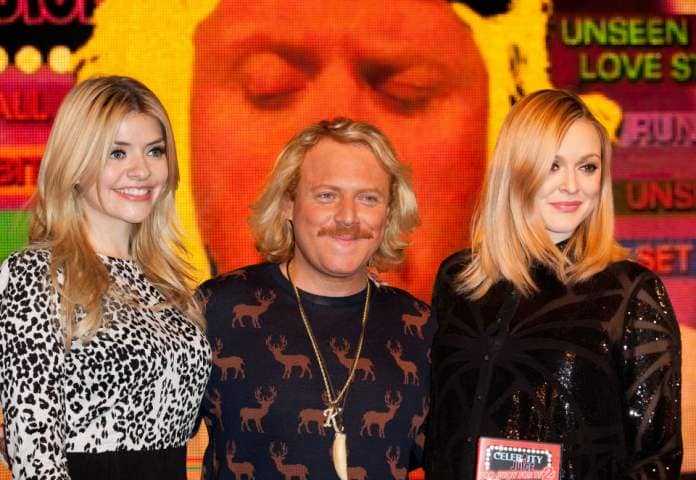 LONDON, ENGLAND - NOVEMBER 22:  Holly Willoughby, Leigh Francis and Fearne Cotton attend the DVD signing for 'Celebrity Juice: Too Juicy For TV 2' at HMV, Oxford Street on November 22, 2012 in London, England.  (Photo by John Phillips/UK Press via Getty Images)