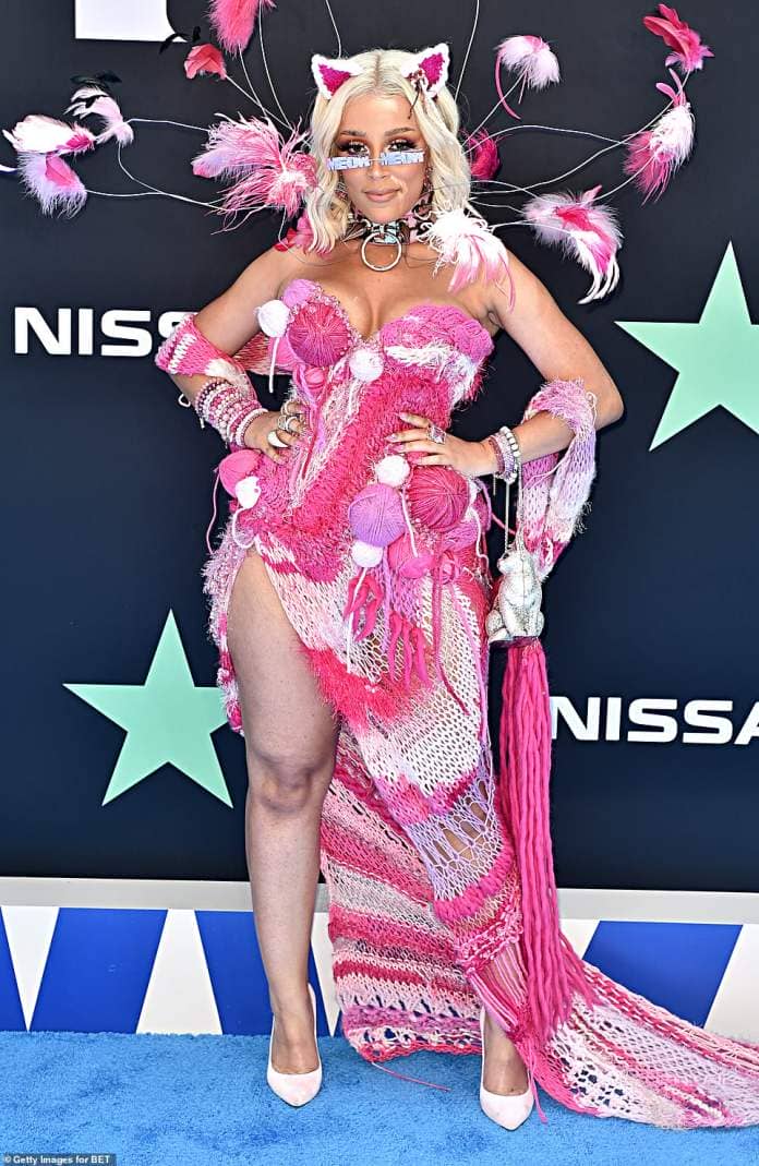 As a new artist, Doja (born Amala Ratna Zandile Dlamini) made an impression by rocking a bold look inspired by her stage name; seen at the 2019 BET Awards at Microsoft Theater on June 23, 2019