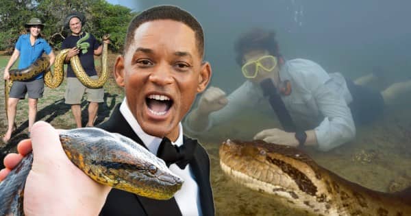 Will Smith and the newly-discovered snake