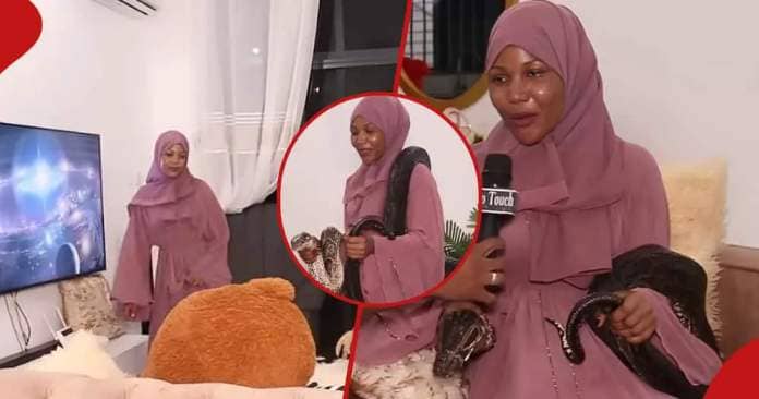 Tanzanian woman recalls how poverty pushed her to pet a snake to get riches.