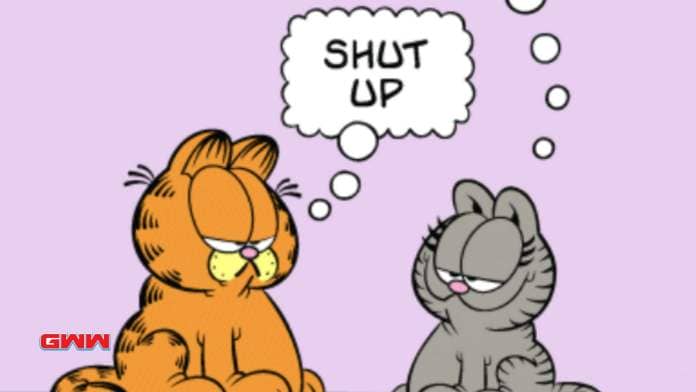 Annoyed Garfield talking to Nermal, Garfield The Movie Nermal
